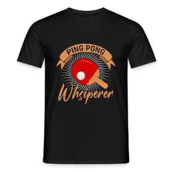 Ping Pong Table Tennis - Men's T-Shirt - black - Front - AI Model Male 178 light (178cm)