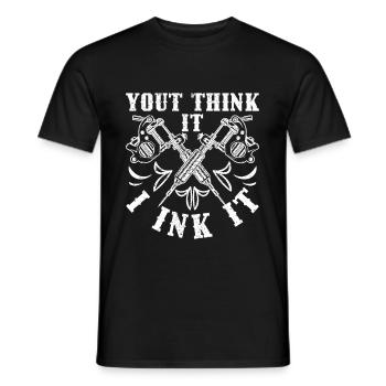 Tatouage - T-shirt homme - noir - Devant - AI Model Male 178 light (178cm)