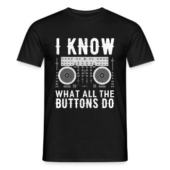 DISC JOCKEY - Men's T-Shirt - black - Front - AI Model Male 178 light (178cm)