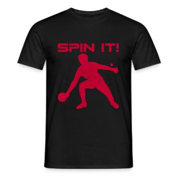 Ping Pong Table Tennis - Men's T-Shirt - black - Front - AI Model Male 178 light (178cm)