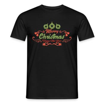 Frohe Weihnachten. Frohes neues Jahr!!. Weihnachtsgeschenk. - Männer T-Shirt - Schwarz - Vorne - AI Model Male 178 light (178cm)