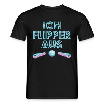 Flippern Geschenk ICH FLIPPER AUS Pinball - Männer T-Shirt - Schwarz - Vorne - AI Model Male 178 light (178cm)