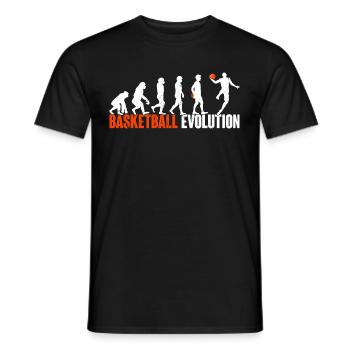 Basketball Basketballer Evolution - Männer T-Shirt - Schwarz - Vorne - AI Model Male 178 light (178cm)