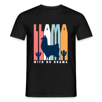 Lama sans drame - T-shirt homme - noir - Devant - AI Model Male 178 light (178cm)