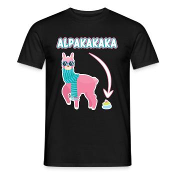 Alpacakaka Alpaga Lama Kaka - T-shirt homme - noir - Devant - AI Model Male 178 light (178cm)