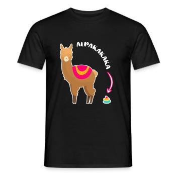 Alpakakaka Alpaka Lama Kaka - Männer T-Shirt - Schwarz - Vorne - AI Model Male 178 light (178cm)