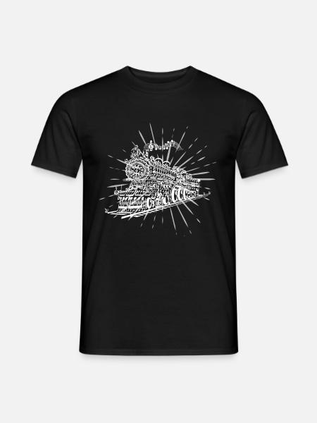 Music train - Men's T-Shirt - black