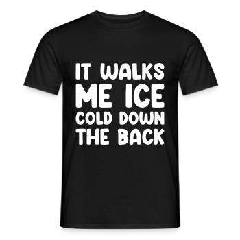 Funny Denglish saying - Men's T-Shirt - black - Front - AI Model Male 178 light (178cm)