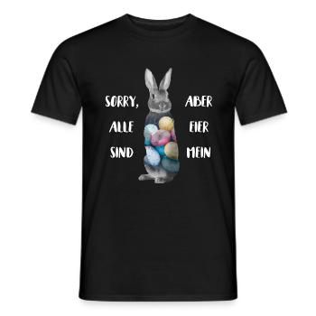 Oster Hase - Alles Mein - Männer T-Shirt - Schwarz - Vorne - AI Model Male 178 light (178cm)