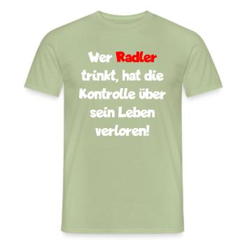 Wer Radler trinkt... - Männer T-Shirt - Sage - Vorne - AI Model Male 178 light (178cm)