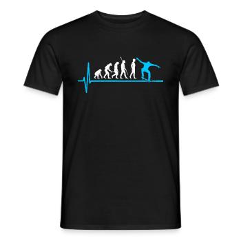 Skateboard Evolution Skateboarding - Männer T-Shirt - Schwarz - Vorne - AI Model Male 178 light (178cm)