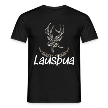 Lausbua Hirsch Lederhosen - Männer T-Shirt - Schwarz - Vorne - AI Model Male 178 light (178cm)