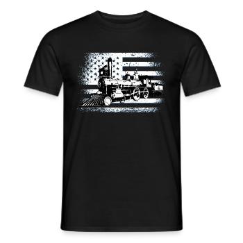Zugführer - Männer T-Shirt - Schwarz - Vorne - AI Model Male 178 light (178cm)