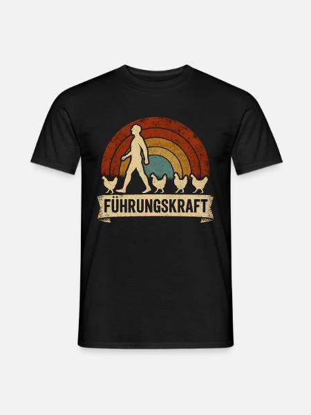Führungskraft Hühner Landwirt Bauer Geschenkidee - Männer T-Shirt - Schwarz