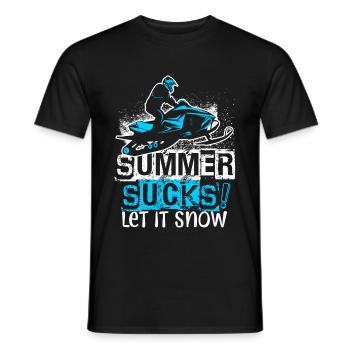 Sommer ist zum Kotzen Schneemobil Winter Geschenk - Männer T-Shirt - Schwarz - Vorne - AI Model Male 178 light (178cm)
