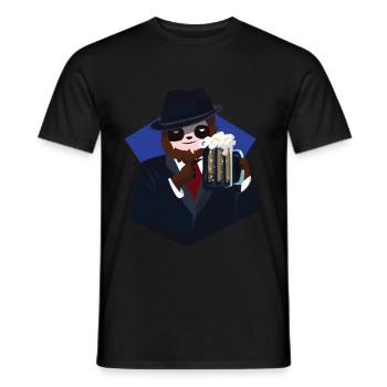 Mafia paresseux avec de la bière - T-shirt homme - noir - Devant - AI Model Male 178 light (178cm)