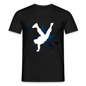 Breakdance Splash - Männer T-Shirt - Schwarz - Vorne - AI Model Male 178 light (178cm)