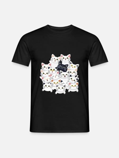 Cats in the pile - Men's T-Shirt - black