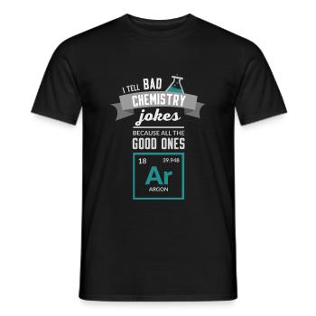 Chemistry Chemist Saying Jokes Argon Gift - Men's T-Shirt - black - Front - AI Model Male 178 light (178cm)
