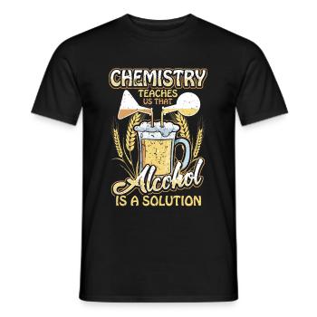 Chimie Chimiste Bière Solution D'alcool Cadeau - T-shirt homme - noir - Devant - AI Model Male 178 light (178cm)