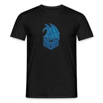 Pen and Paper RPG Dice symbiosis Dragons Cadeaux - T-shirt homme - noir - Devant - AI Model Male 178 light (178cm)