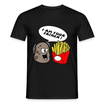 Ich bin dein Vater Kartoffel Pommes Papa Dad Geek - Männer T-Shirt - Schwarz - Vorne - AI Model Male 178 light (178cm)