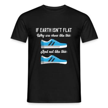 Flat Earth Schuhe - Flache Erde Geschenk T-Shirt - Männer T-Shirt - Schwarz - Vorne - AI Model Male 178 light (178cm)