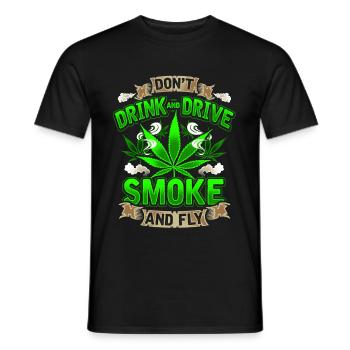Weed rauchen Marihuana Cannabis Hanf Geschenk - Männer T-Shirt - Schwarz - Vorne - AI Model Male 178 light (178cm)