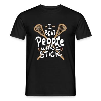 Lacrosse Lacross Lacrosse Gift Player - T-shirt homme - noir - Devant - AI Model Male 178 light (178cm)