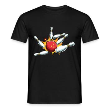 Bowling Bowler Kegeln Kegler Geschenk Retro - Männer T-Shirt - Schwarz - Vorne - AI Model Male 178 light (178cm)