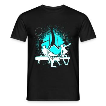 Gym Workout Gymnastics Gymnastics Gymnastics - Men's T-Shirt - black - Front - AI Model Male 178 light (178cm)