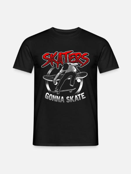 Skater Skateboard Skating SK8 Gift Ollie - Men's T-Shirt - black