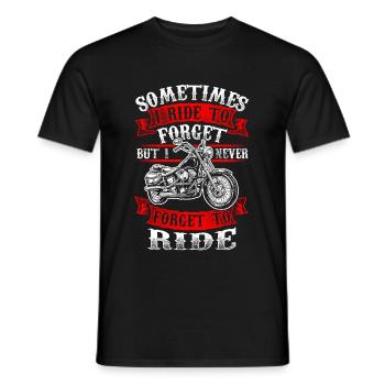Biker Biker Motorcycle Motorcyclist Gift - Men's T-Shirt - black - Front - AI Model Male 178 light (178cm)