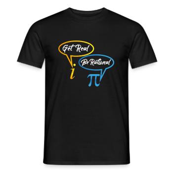 Mathematik Mathematiker Mathelehrer Reell Rational - Männer T-Shirt - Schwarz - Vorne - AI Model Male 178 light (178cm)