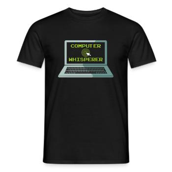 Programmierer Informatiker Computer Whisperer - Männer T-Shirt - Schwarz - Vorne - AI Model Male 178 light (178cm)