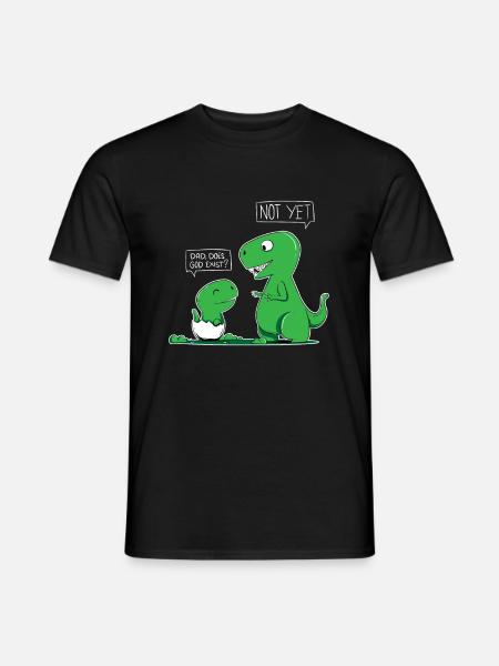 Atheismus Atheist Wissenschaft Dinosaurier Science - Männer T-Shirt - Schwarz