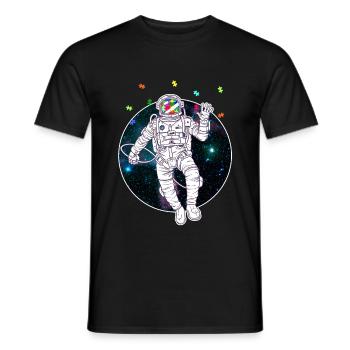 Autist Autisten Autismus Asperger Astronaut - Männer T-Shirt - Schwarz - Vorne - AI Model Male 178 light (178cm)