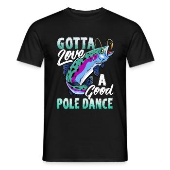 Pêcheur pêcheur à la pêche à la truite - T-shirt homme - noir - Devant - AI Model Male 178 light (178cm)
