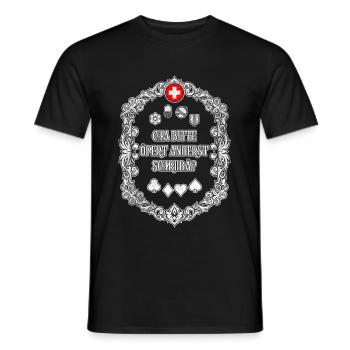 Schweiz Jassen Jass Mundart lustige Sprüche - Männer T-Shirt - Schwarz - Vorne - AI Model Male 178 light (178cm)