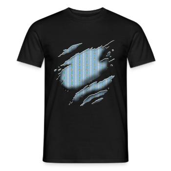 Suisse Tradition Patriot Edelweiss chemise cassée - T-shirt homme - noir - Devant - AI Model Male 178 light (178cm)