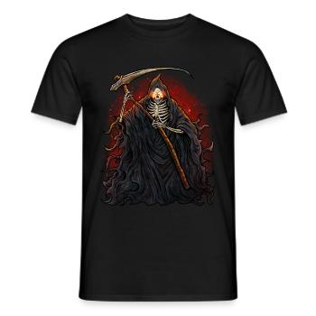 Crâne de squelette de faux faux de Senseman - T-shirt homme - noir - Devant - AI Model Male 178 light (178cm)