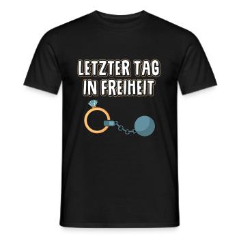 JGA Junggesellenabschied Polterabend Freiheit - Männer T-Shirt - Schwarz - Vorne - AI Model Male 178 light (178cm)