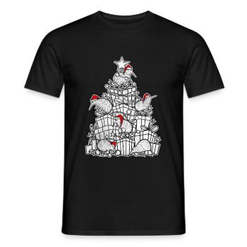 Nouvelle-Zélande Kiwi Santa Christmas Gift - T-shirt homme - noir - Devant - AI Model Male 178 light (178cm)