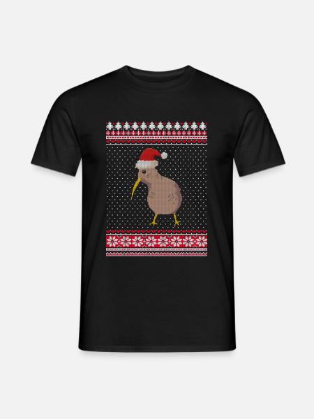 Neuseeland Kiwi Santa Weihnachten Geschenk - Männer T-Shirt - Schwarz
