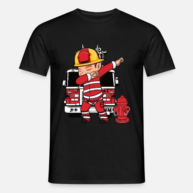 Dabbing Dab Pompier Pompier - T-shirt homme - noir