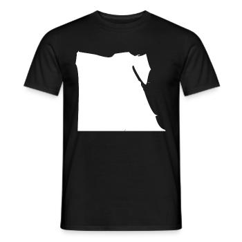 Egypt map flag - Men's T-Shirt - black - Front - AI Model Male 178 light (178cm)