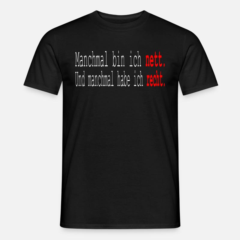 Sarkasmus Ironie Sarkastische Sprüche - Männer T-Shirt - Schwarz