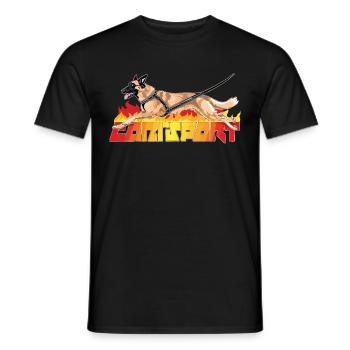 canisport malinois - T-shirt homme - noir - Devant - AI Model Male 178 light (178cm)
