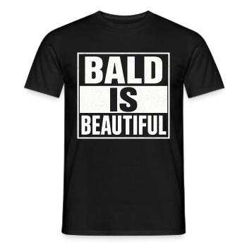 Männer Glatze Geschenkidee Bald Is Beautiful - Männer T-Shirt - Schwarz - Vorne - AI Model Male 178 light (178cm)