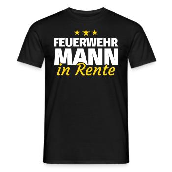 Feuerwehrmann Rente - Männer T-Shirt - Schwarz - Vorne - AI Model Male 178 light (178cm)